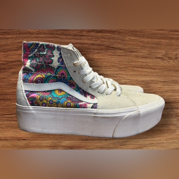 Vans SK8-Hi Tapered Stackform paisley sneakers in multi Women’s 9 men’s 7.5 - Picture 7 of 13